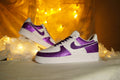 Custom sneakers,Air force 1 custom,Custom air force 1,Sparkle sneakers,Sparkling purple Air Force One
