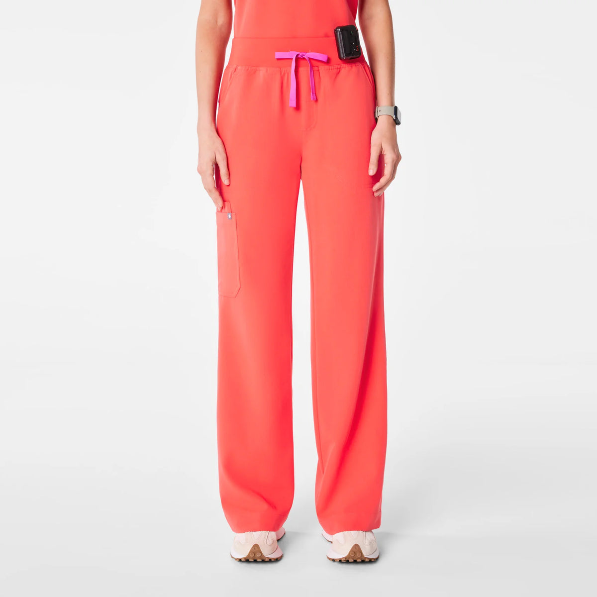 FIGS Womens Isabel High-Rise Wide-Leg Scrub Pant