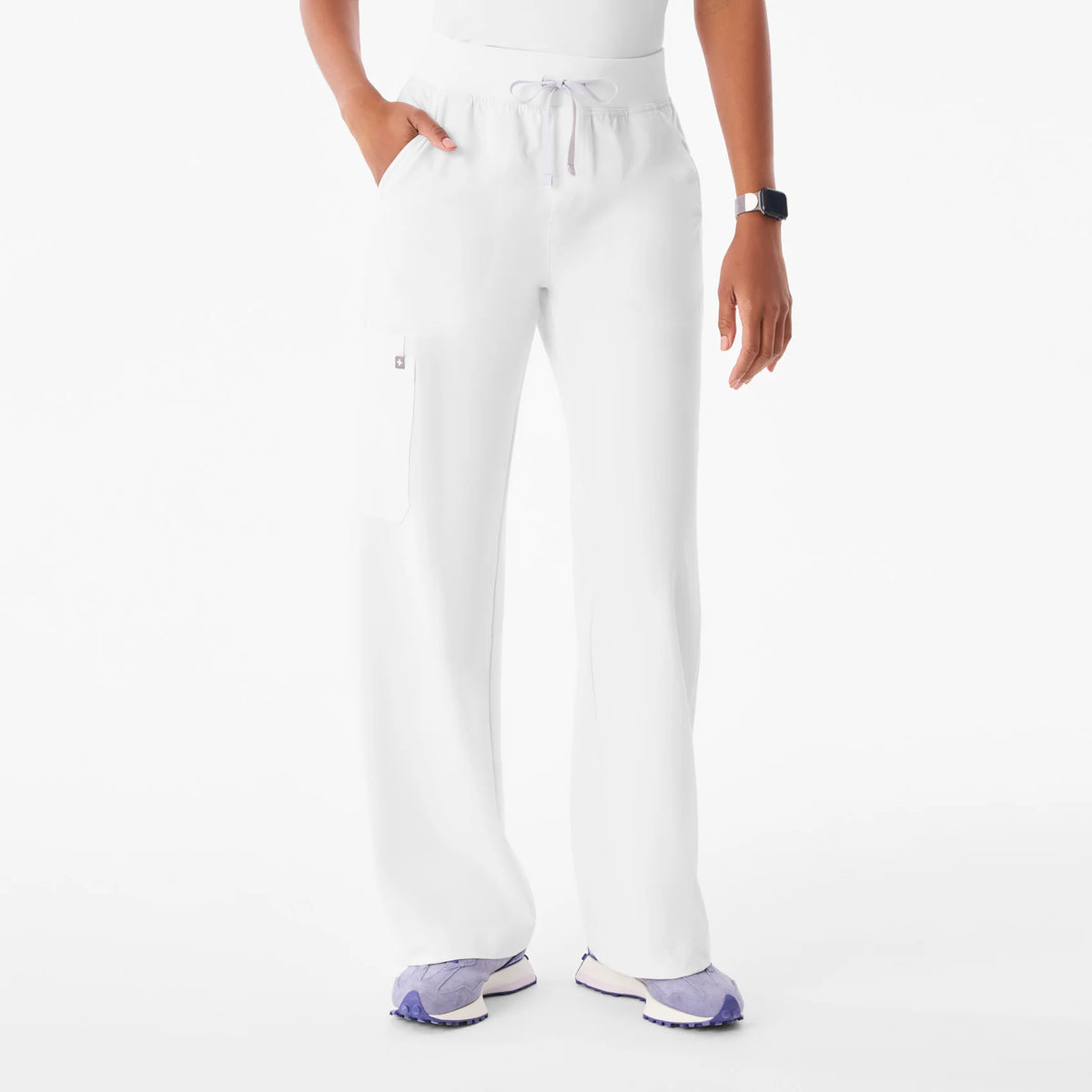 FIGS Womens Isabel High-Rise Wide-Leg Scrub Pant