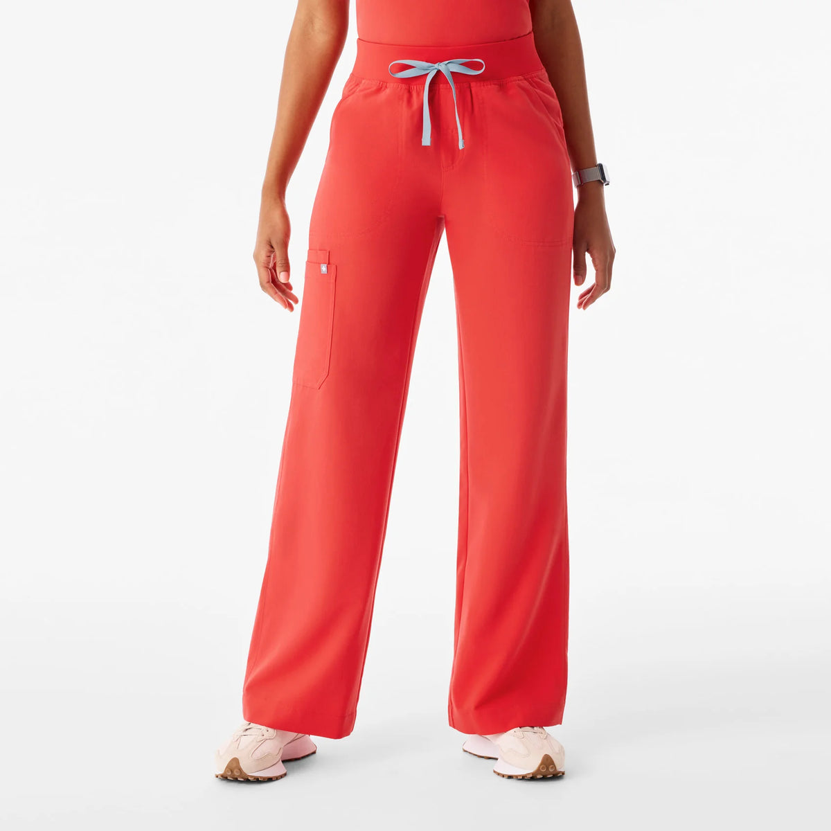 FIGS Womens Isabel High-Rise Wide-Leg Scrub Pant