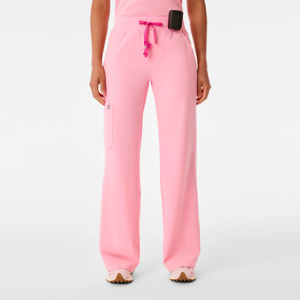 FIGS Womens Isabel High-Rise Wide-Leg Scrub Pant