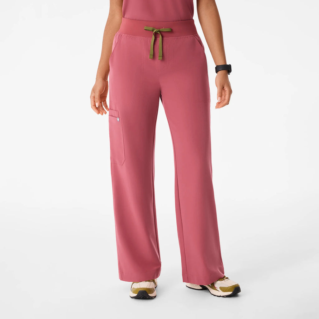 FIGS Womens Isabel High-Rise Wide-Leg Scrub Pant