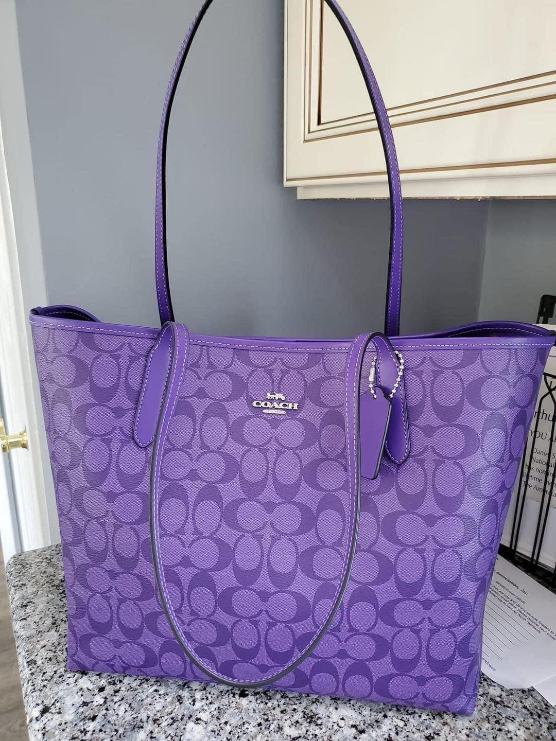 The Beautiful Purple C0ach Bag For Womens