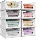 Upgraded Closet Organizers and Storage, Stackable Closet Organizer Basket