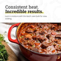 Lodge Essential Enamel Cast Iron Dutch Oven – Perfect for Bread Baking, Braising, Marinating & Slow Cooking – Features Moisture-Sealing Lid & Dual Handles – Kitchen Essentials – 6 Quarts – Island Spice Red