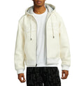 Avirex Script Nappa Leather Hoodie Snow White