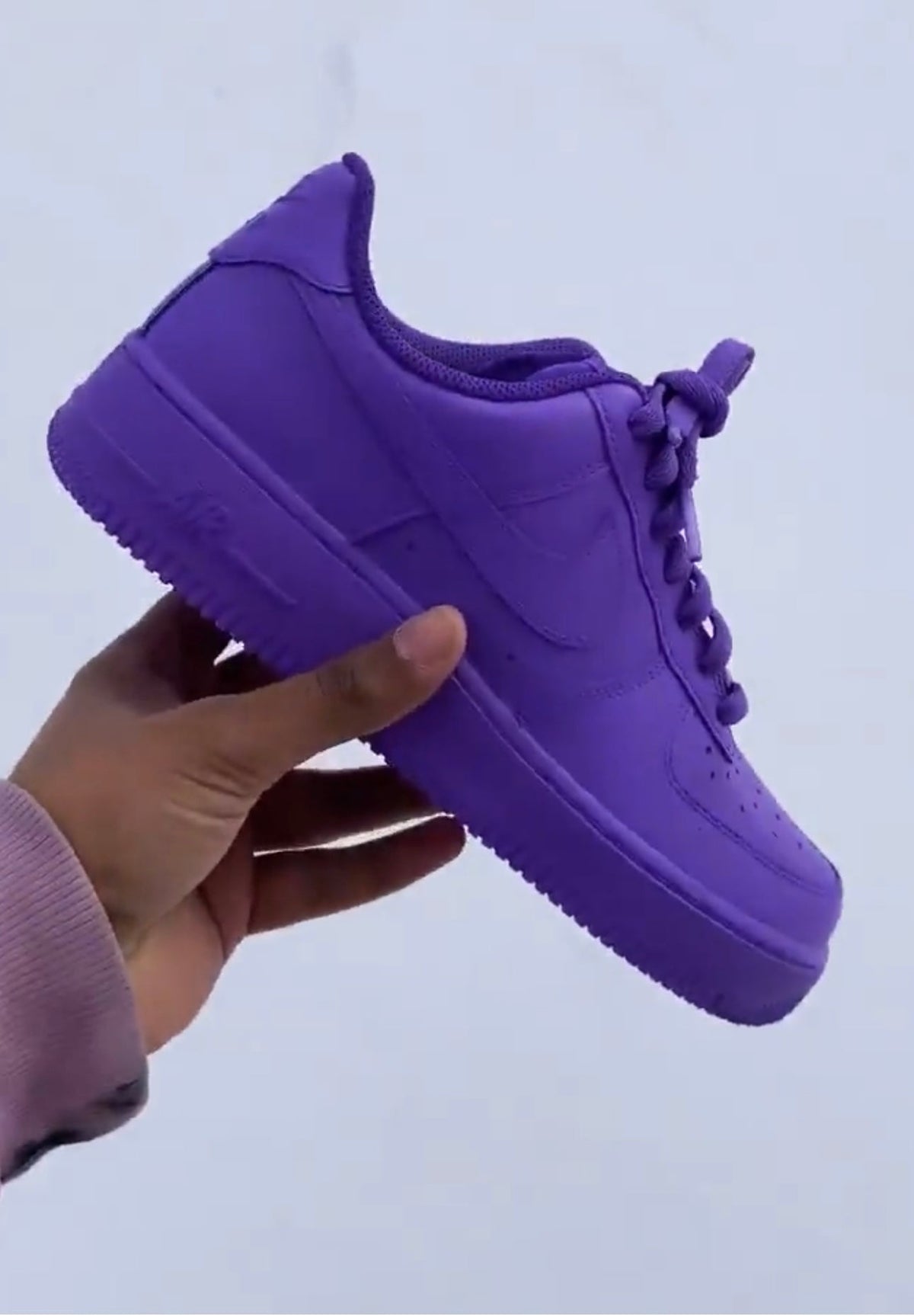 Custom Purple Colour Air Force 1