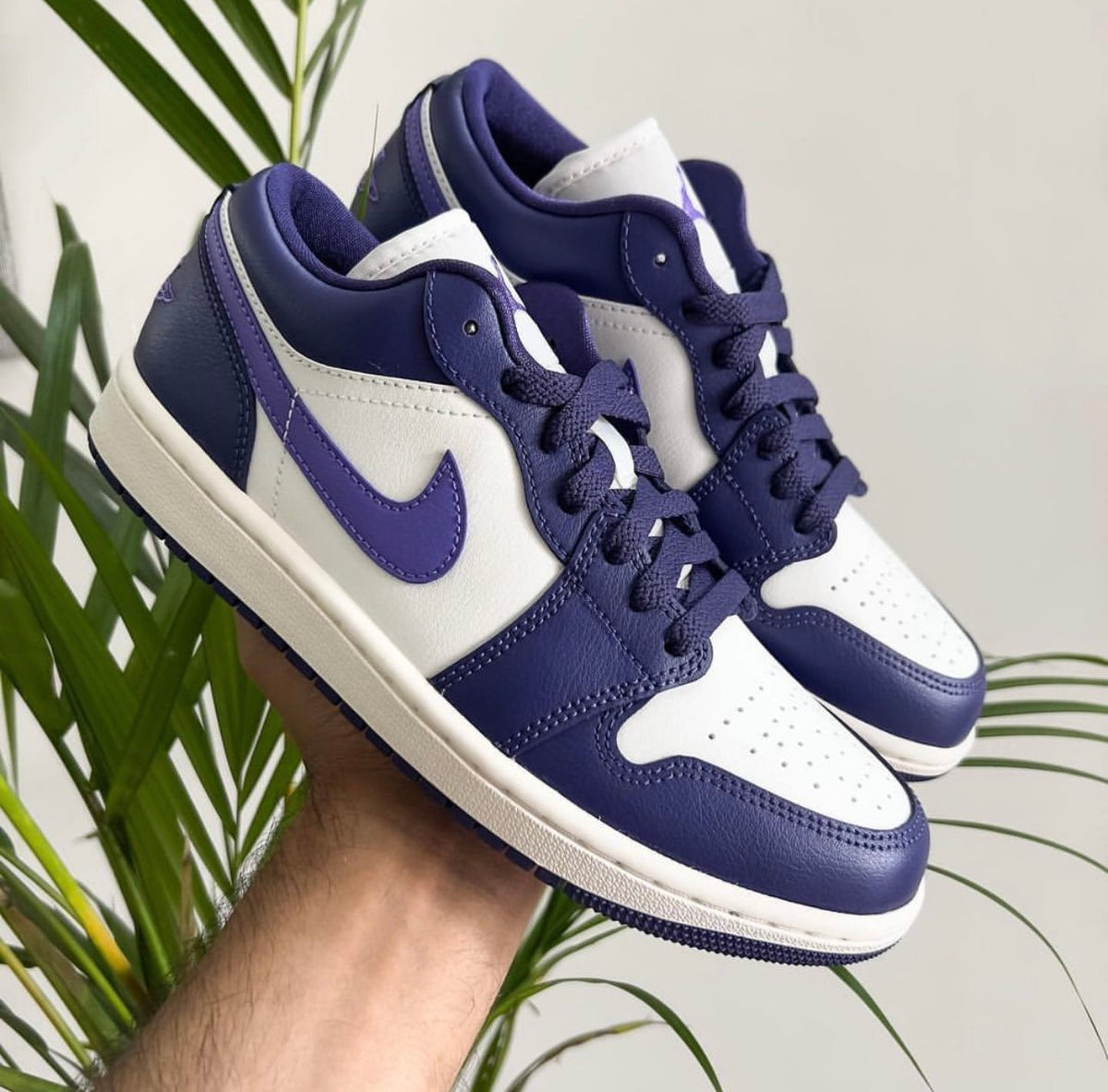 Air Jorden 1 Low ‘Sky J Purple/Sail/Action Grape’