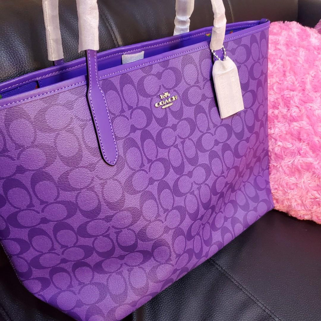 The Beautiful Purple Coach Bag For Womens