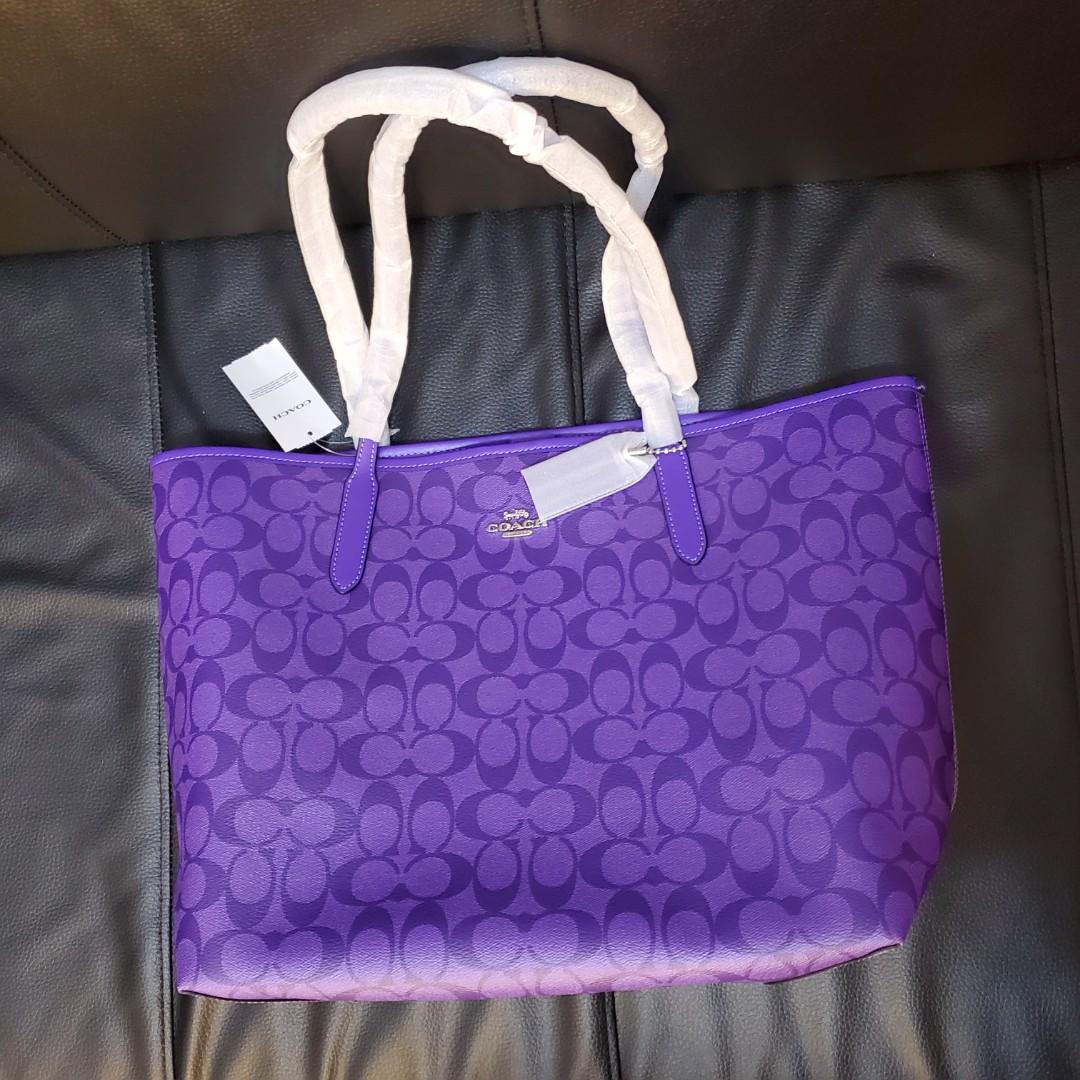The Beautiful Purple Coach Bag For Womens