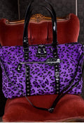 SOURPUSS LEOPARD LEDA TRAVEL BAG PURPLE