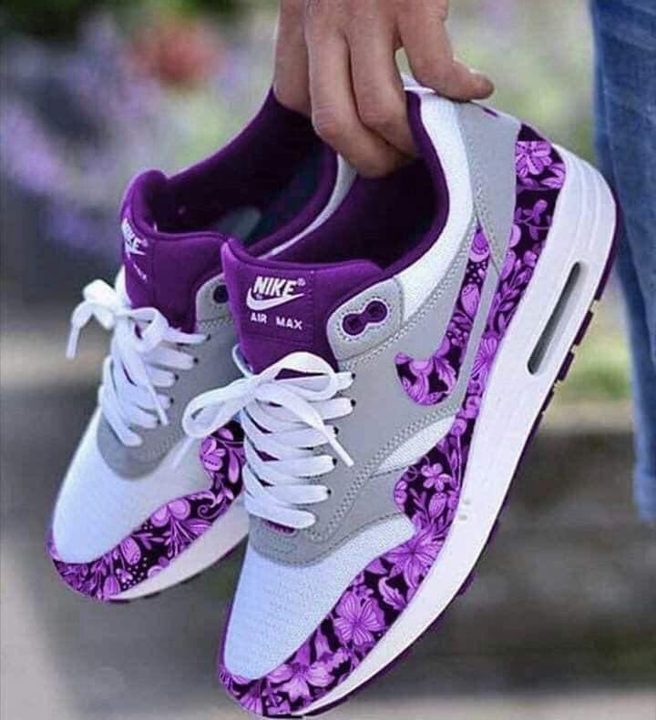 The Customized Air Max Purple sneakers