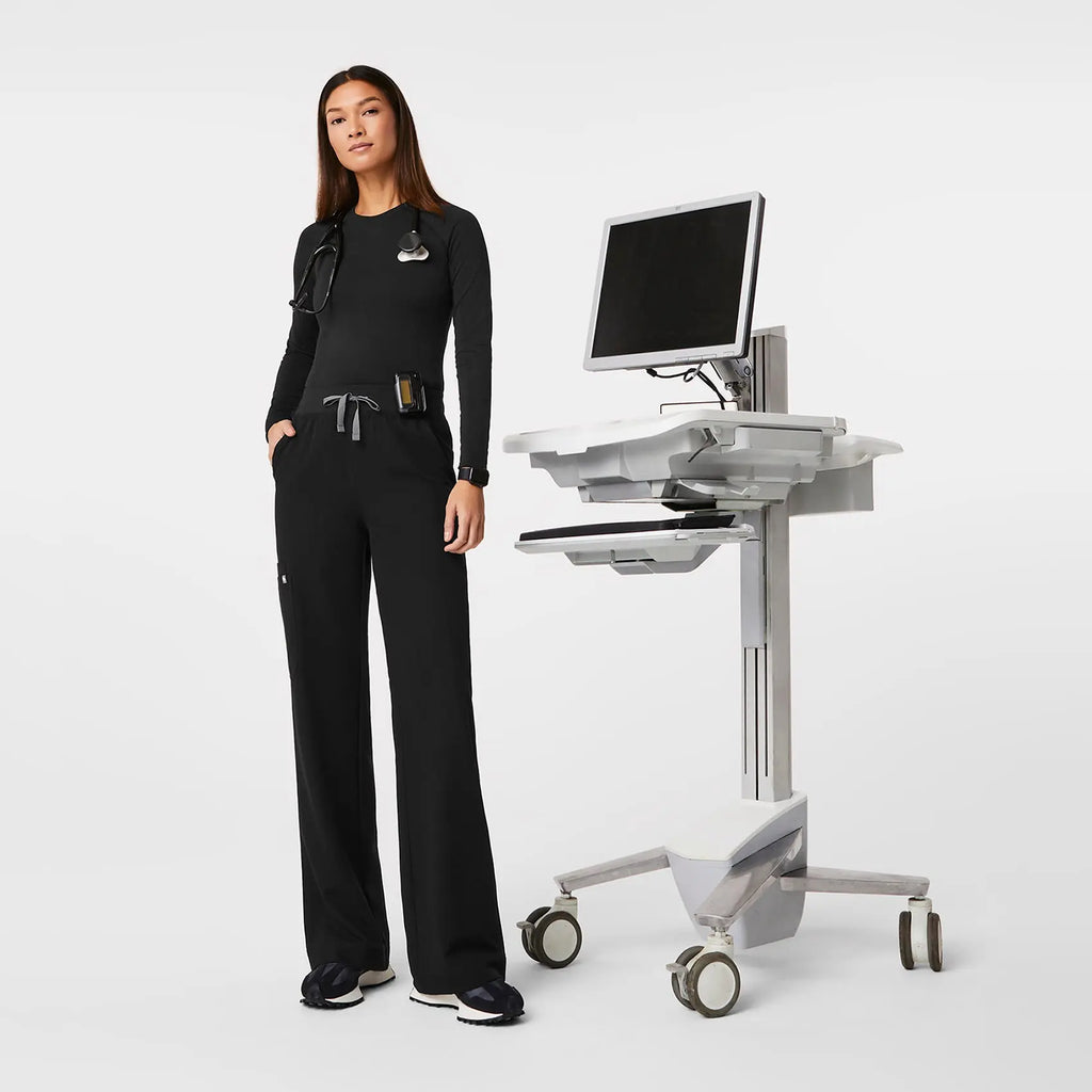 FIGS Womens Isabel High-Rise Wide-Leg Scrub Pant