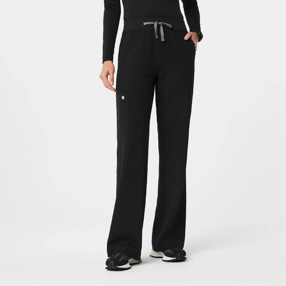 FIGS Womens Isabel High-Rise Wide-Leg Scrub Pant