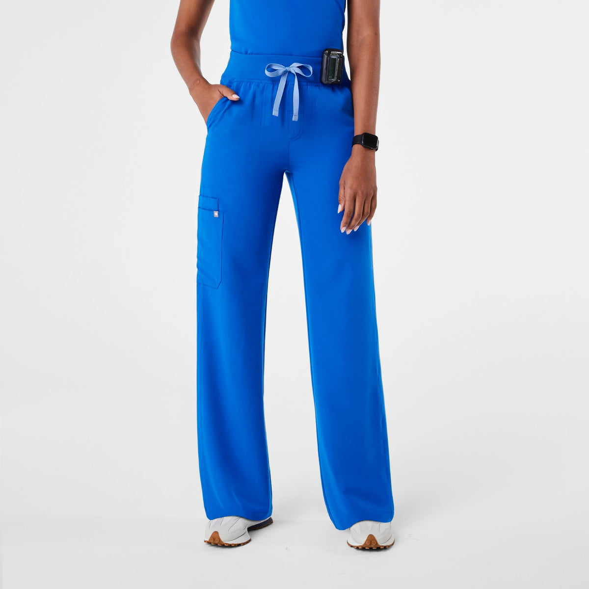 FIGS Womens Isabel High-Rise Wide-Leg Scrub Pant