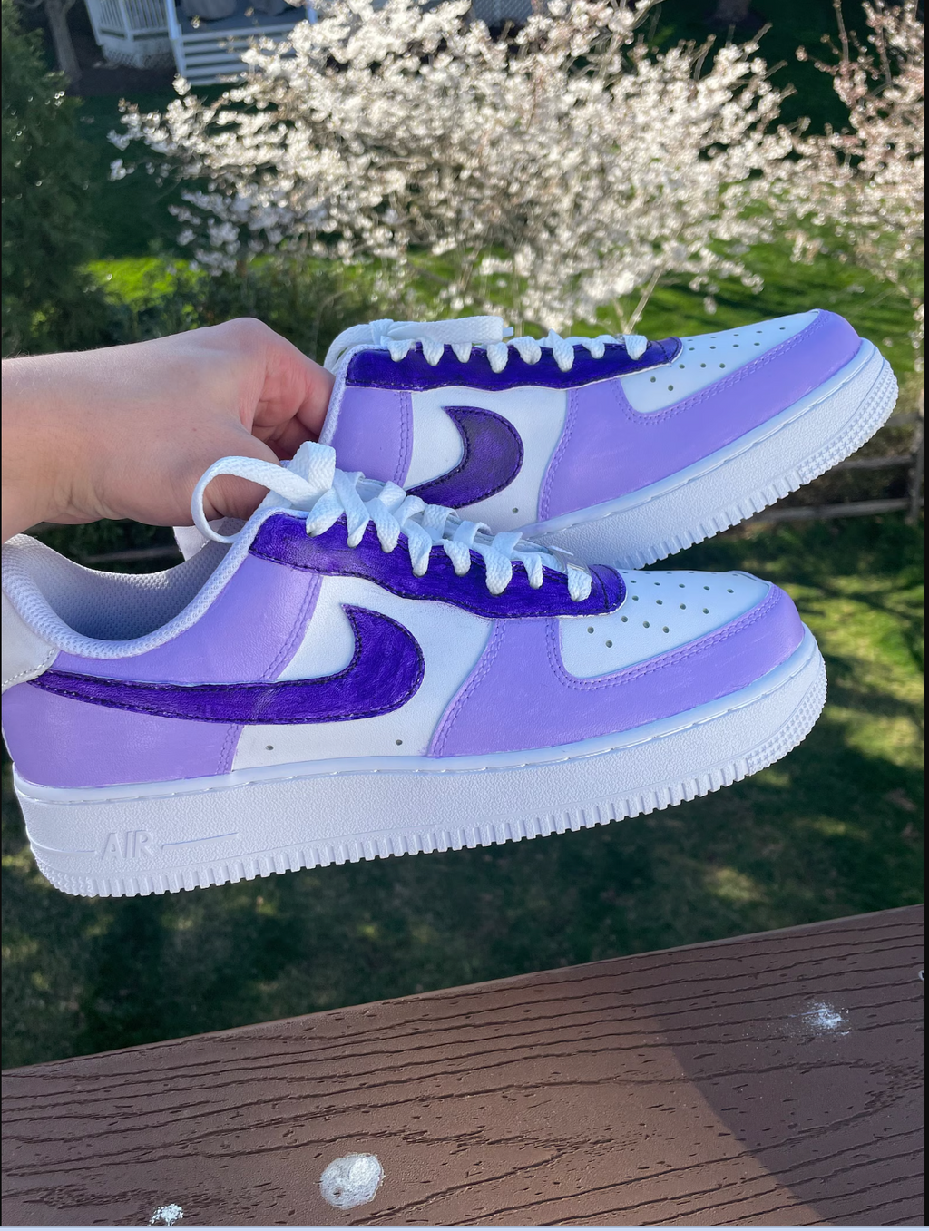 Lilac + Purple Air Force 1s
