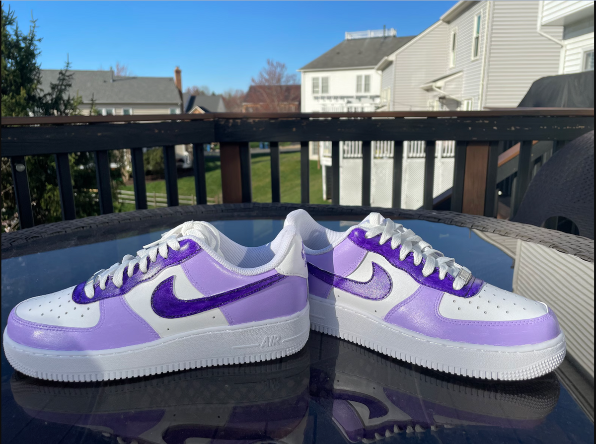 Lilac + Purple Air Force 1s