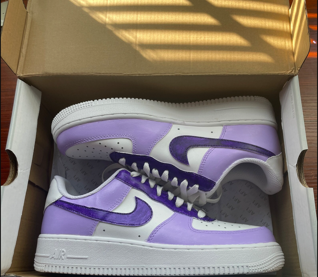 Lilac + Purple Air Force 1s