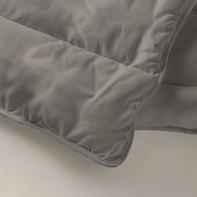 2 für 1 deals - Waschbare Bettdecke ohne Bezug - 135x200cm - Zelesta Everyday Uni Bettdecke - Zartes Grau - 2-in-1-Bettdecke