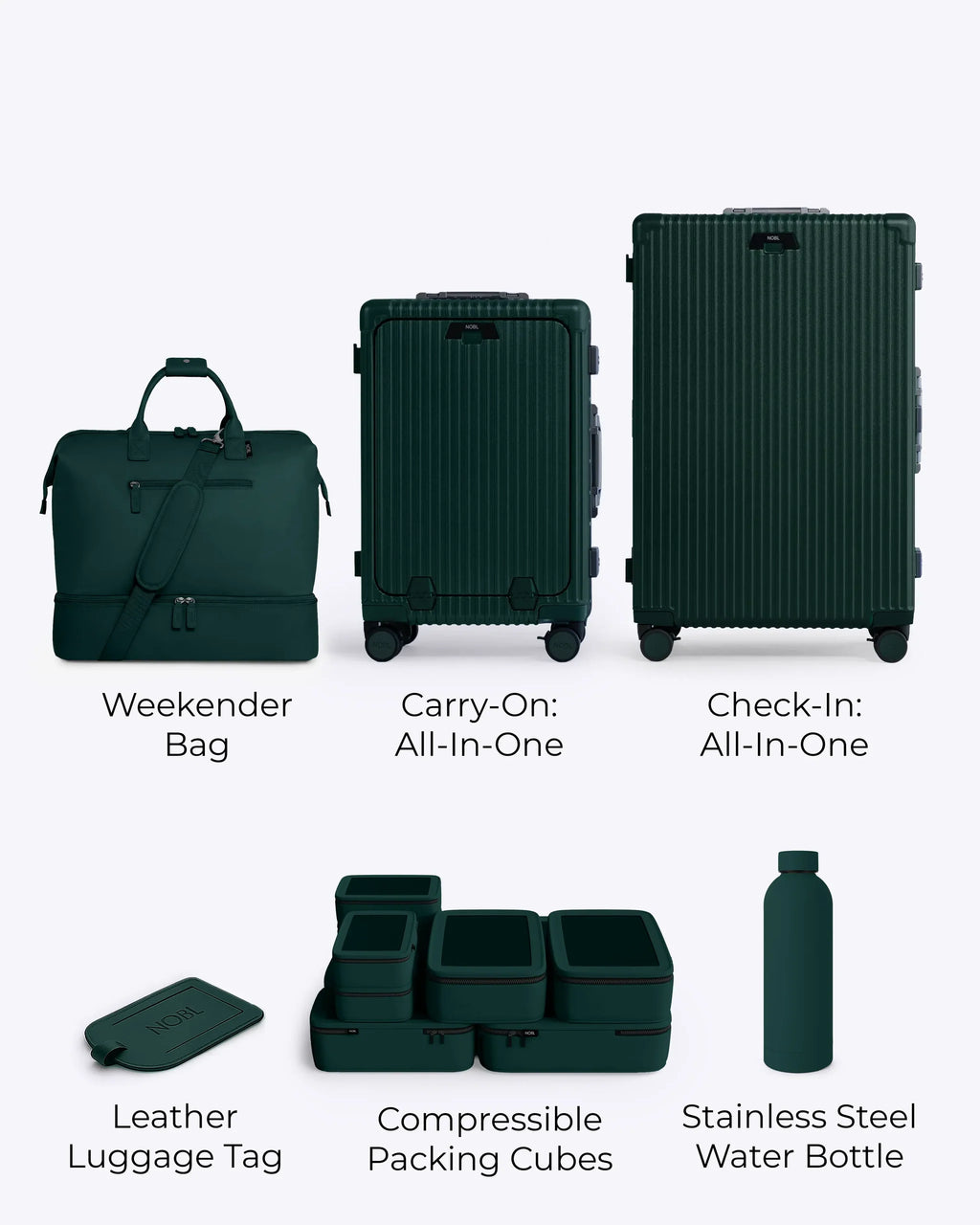 Travel Carry On Bag - Bundle Pack 5 in 1