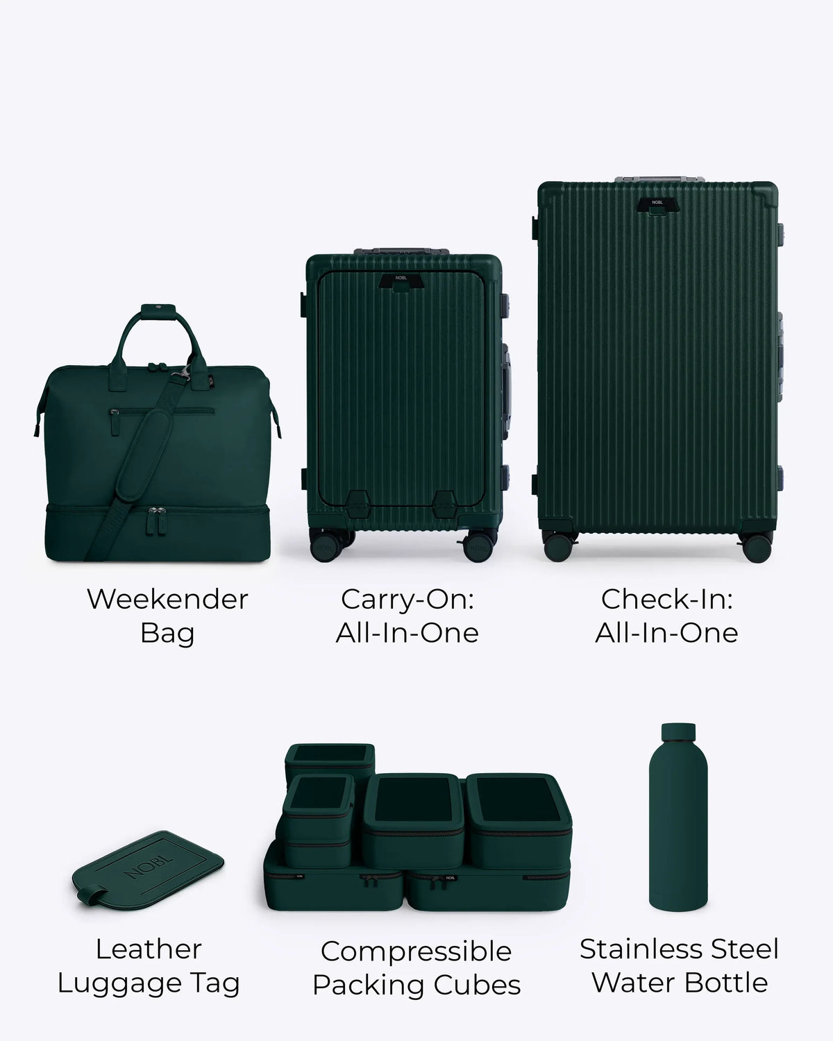 Travel Carry On Bag - Bundle Pack 5 in 1
