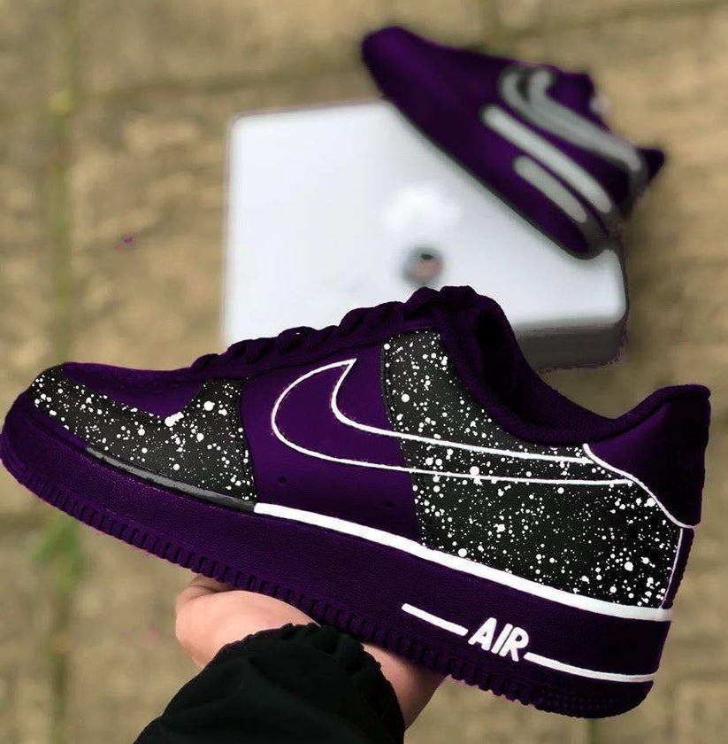 Purple Glitter Custom Sneakers Air Force 1