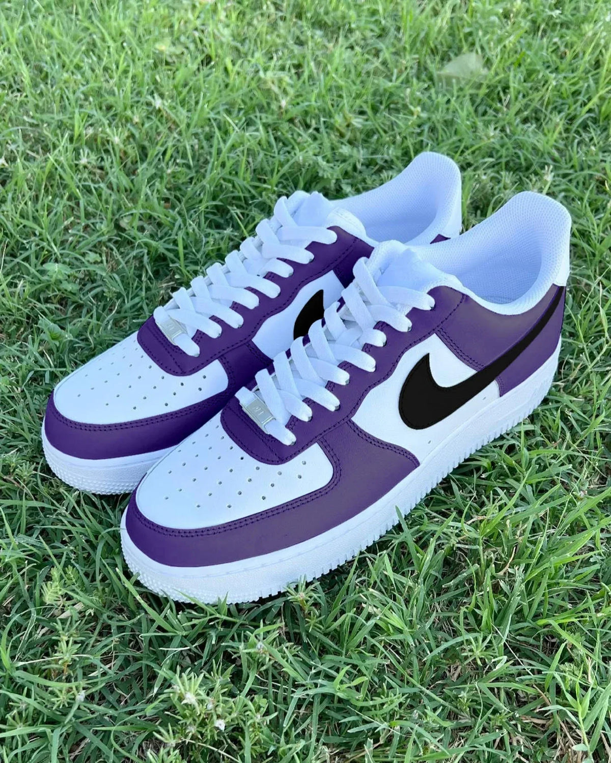 Custom Purple & Black Air Force 1's