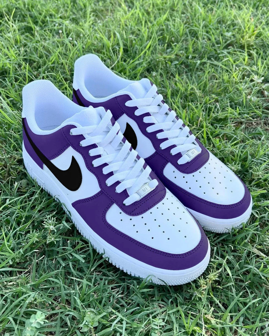 Custom Purple & Black Air Force 1's