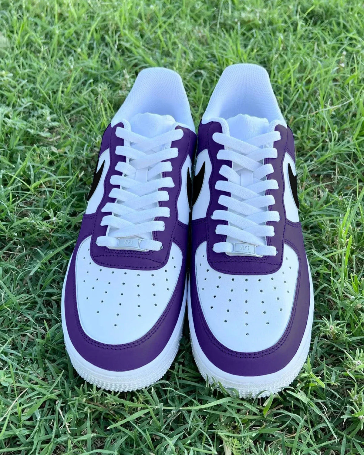 Custom Purple & Black Air Force 1's