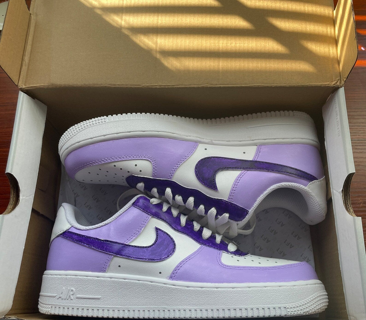 Lilac + Purple Air Force 1s