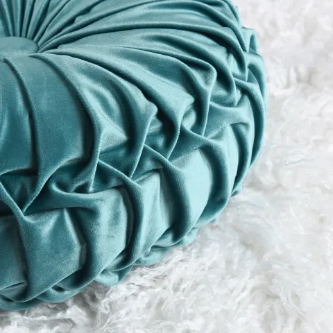 Buy Velvet Round Throw Pillow Covers (Set of 2) | Luxury Decorative Cushion Covers for Elegant Home Décor