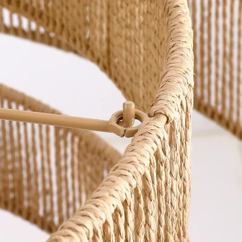 Buy 12-Light Dimmable Hand-Woven Rattan Tiered Chandelier Online | Boho Farmhouse Statement Ceiling Light