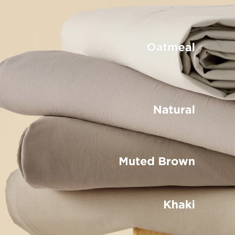 Buy Essential Bedsure 100% Washed Cotton Duvet Cover Set Online | Soft Breathable All-Season Bedding Collection