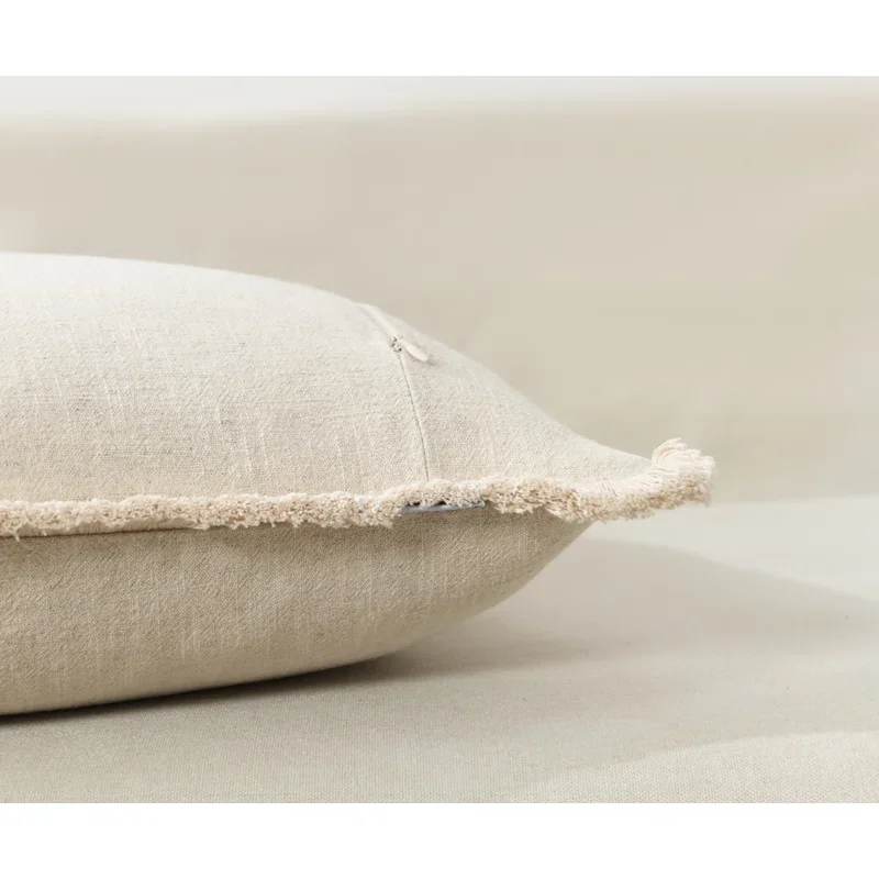 Buy Washed Linen Boho Pillow Covers with Tassels (Set of 2) | Farmhouse Decorative Cushion Covers for Home Décor