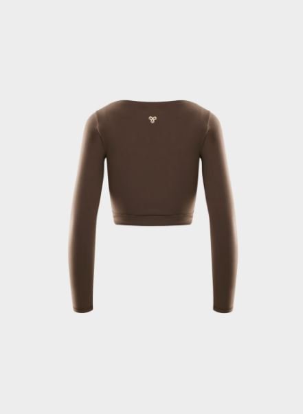Golden Butter Focal Wrap Blouse | Women's Long Sleeve Wrap Top for Elegant Everyday Style | XSOOT