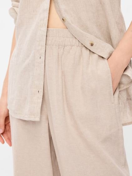 Buy Old Navy Women's Linen Pants | Breathable Summer Linen Trousers for Casual Comfort and Vacation Style