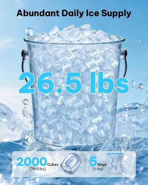 Buy Silonn Countertop Ice Maker Online | Fast 26.5 lbs/24H Bullet Ice Machine for Home & Office