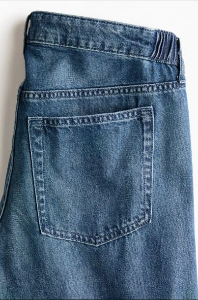 H&M MAMA Wide Leg Maternity Jeans Denim Blue | Comfortable Low Waist Pregnancy Denim Pants