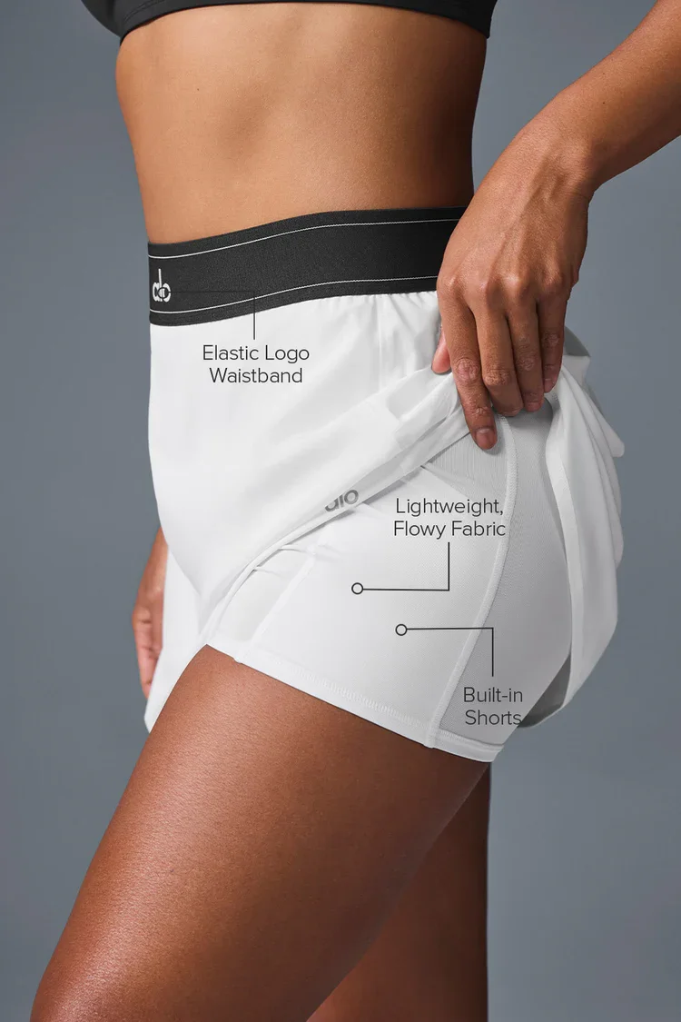 Alo Yoga Match Point Tennis Skirt | Women's Athletic Tennis Skort for Performance and Everyday Activewear