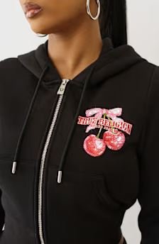 Buy Cherry Shrunken Zip Up Hoodie Online | Premium Everyday Comfort Zip Hoodie