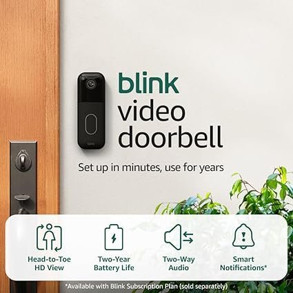 Blink Video Doorbell (Newest Model) | Wireless Smart Home Security