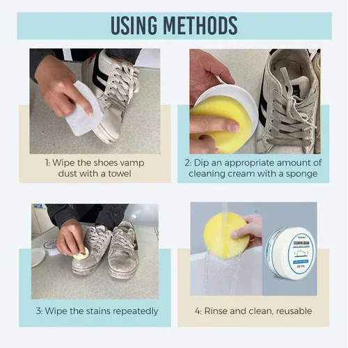 White Shoe Cleaning Cream | Viral Sneaker Cleaner for White Shoes and Instant Shoe Restoration