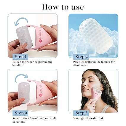 Buy BAIMEI IcyMe Ice Roller & Gua Sha Set – Pink | Facial Massage & Skincare Tool Kit