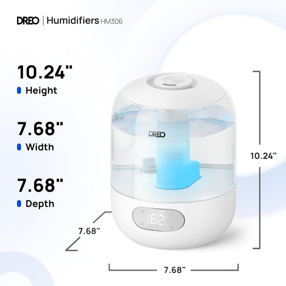 DREO Humidifiers for Bedroom | Quiet, Smart & Effective Cool Mist