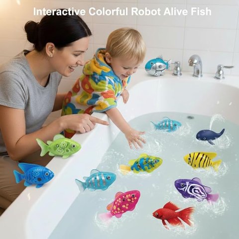 Magic Water Activated Robotic Swimming Fish | Interactive LED Glowing Bath Toy for Kids Aquarium Fun