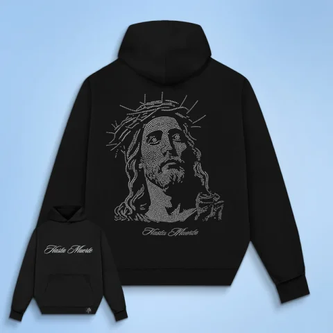 Buy Jesus Rhinestone HW Hoodie Online | Premium Heavyweight Streetwear Hoodie