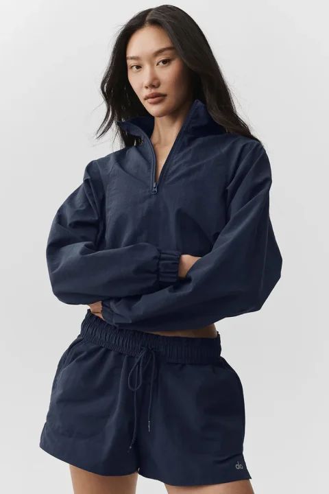 Buy Cropped 1/4 Zip Alumni Pullover | Modern Casual Layer