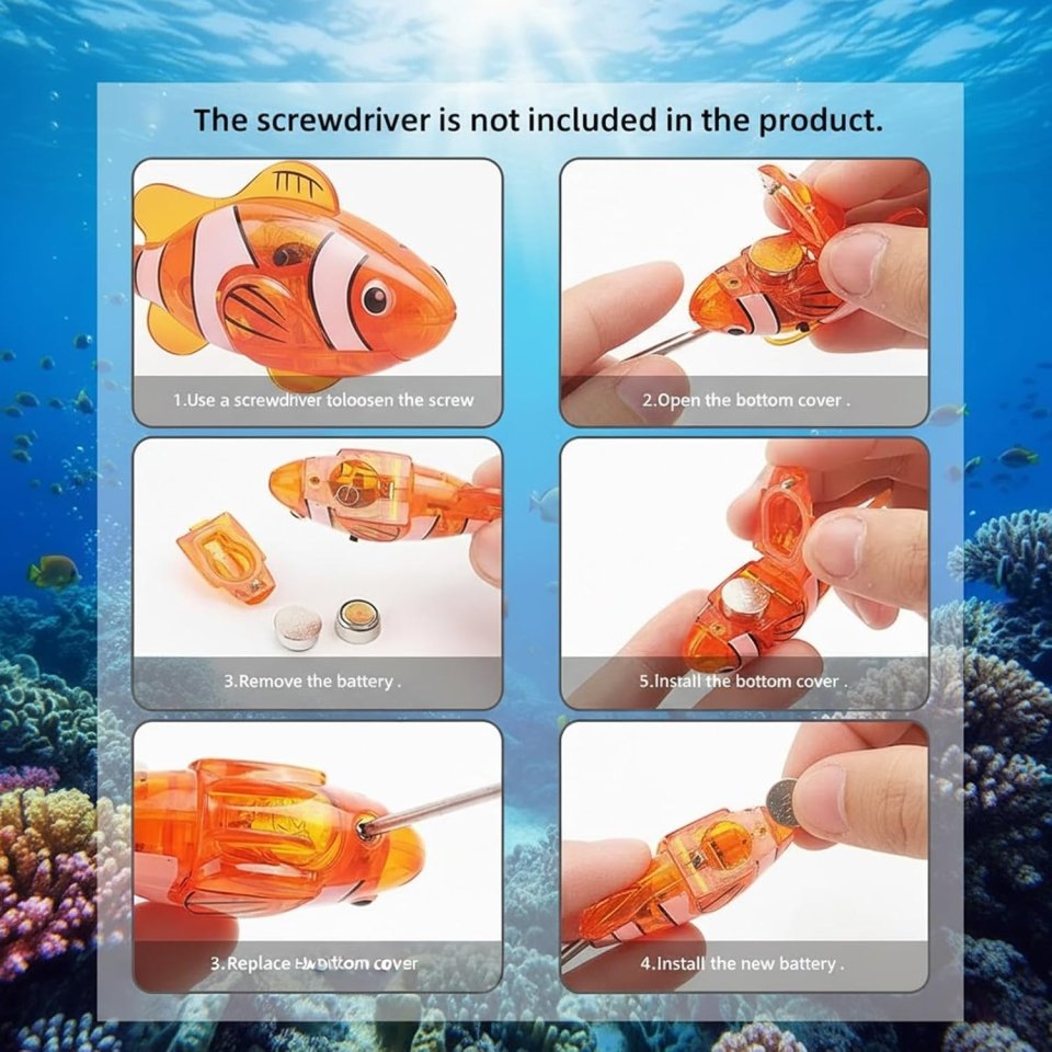 Magic Water Activated Robotic Swimming Fish | Interactive LED Glowing Bath Toy for Kids Aquarium Fun
