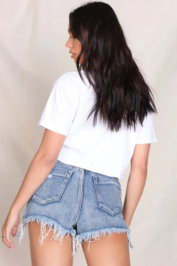 Buy Laila Motorcycle Graphic Tee - White/Combo Online | Vintage Biker Graphic T-Shirt for Women
