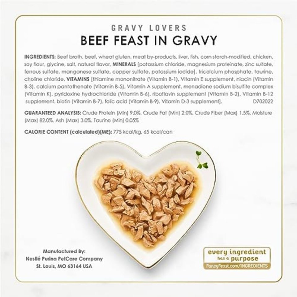 Buy Purina Fancy Feast Gravy Lovers Wet Cat Food Variety Pack 30 Cans | Gourmet Poultry and Beef Cat Food in Rich Gravy